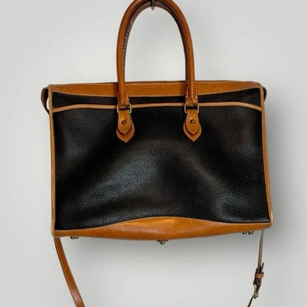 Dooney & Bourke | Vintage Briefcase Messenger Laptop Bag Pebbled Leather Vintage - Picture 2 of 9